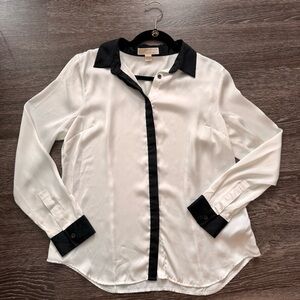 Michael Kors Black and Cream Blouse
